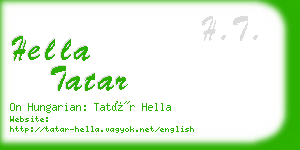 hella tatar business card